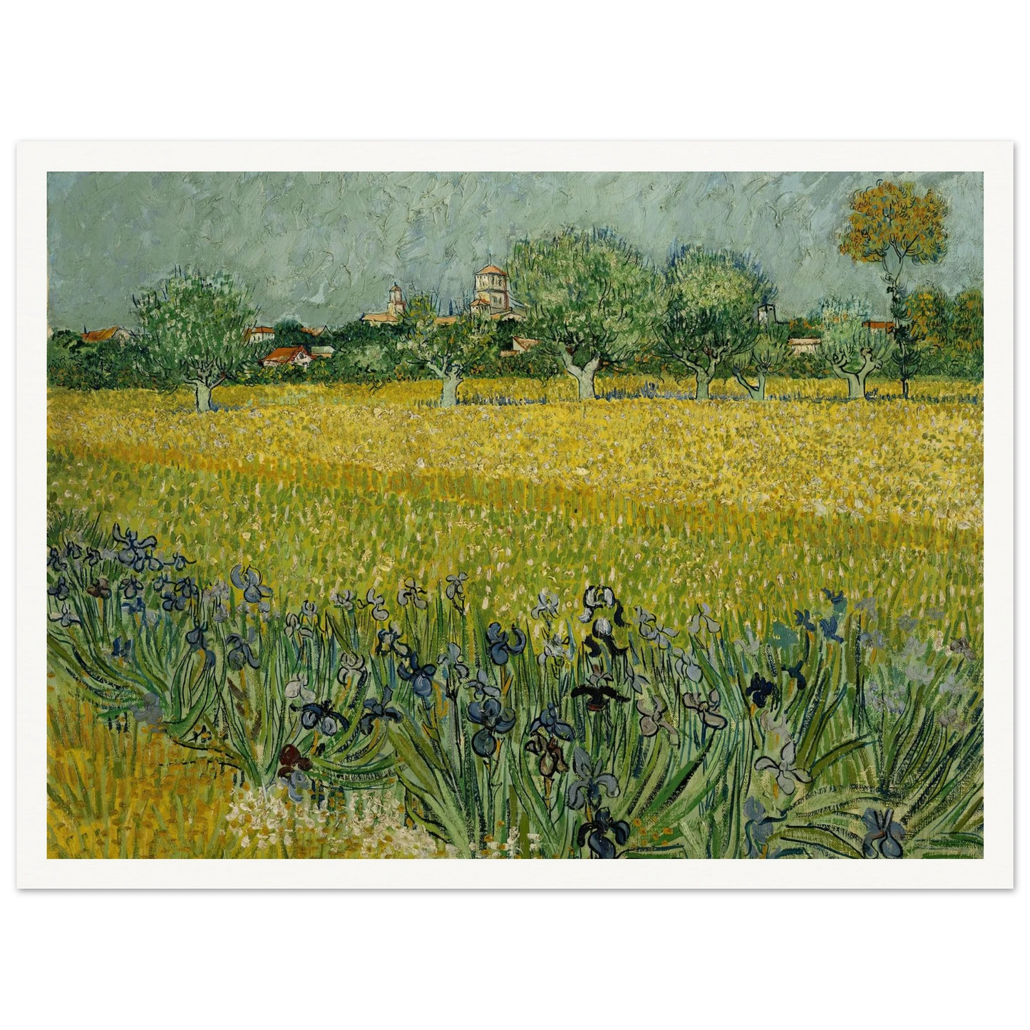Field with flowers near Arles (1888) Art Print | Vincent van Gogh-Quipham Collections