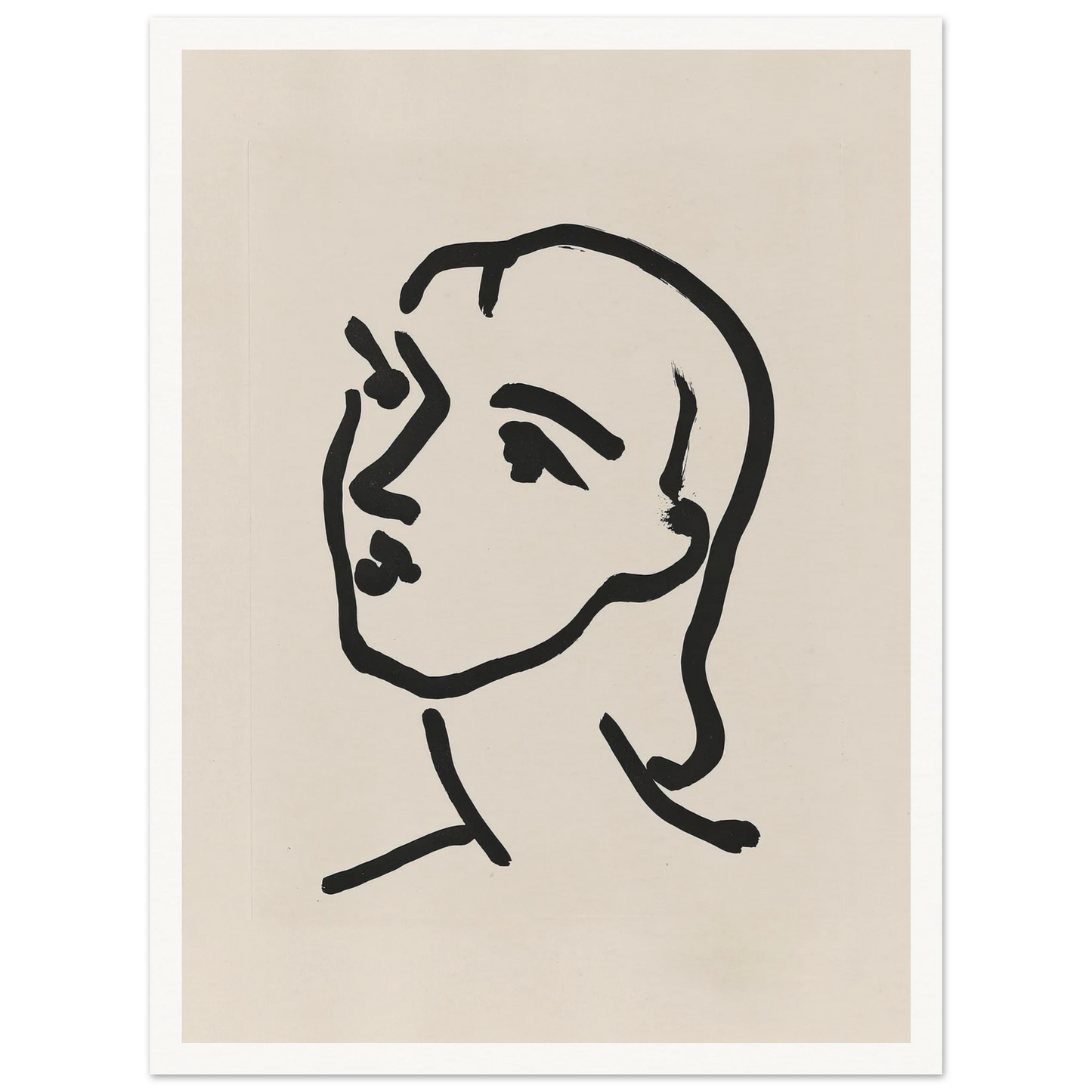 Nadia aux cheveux lisses (1948) Art Print | Henri Matisse-Quipham Collections
