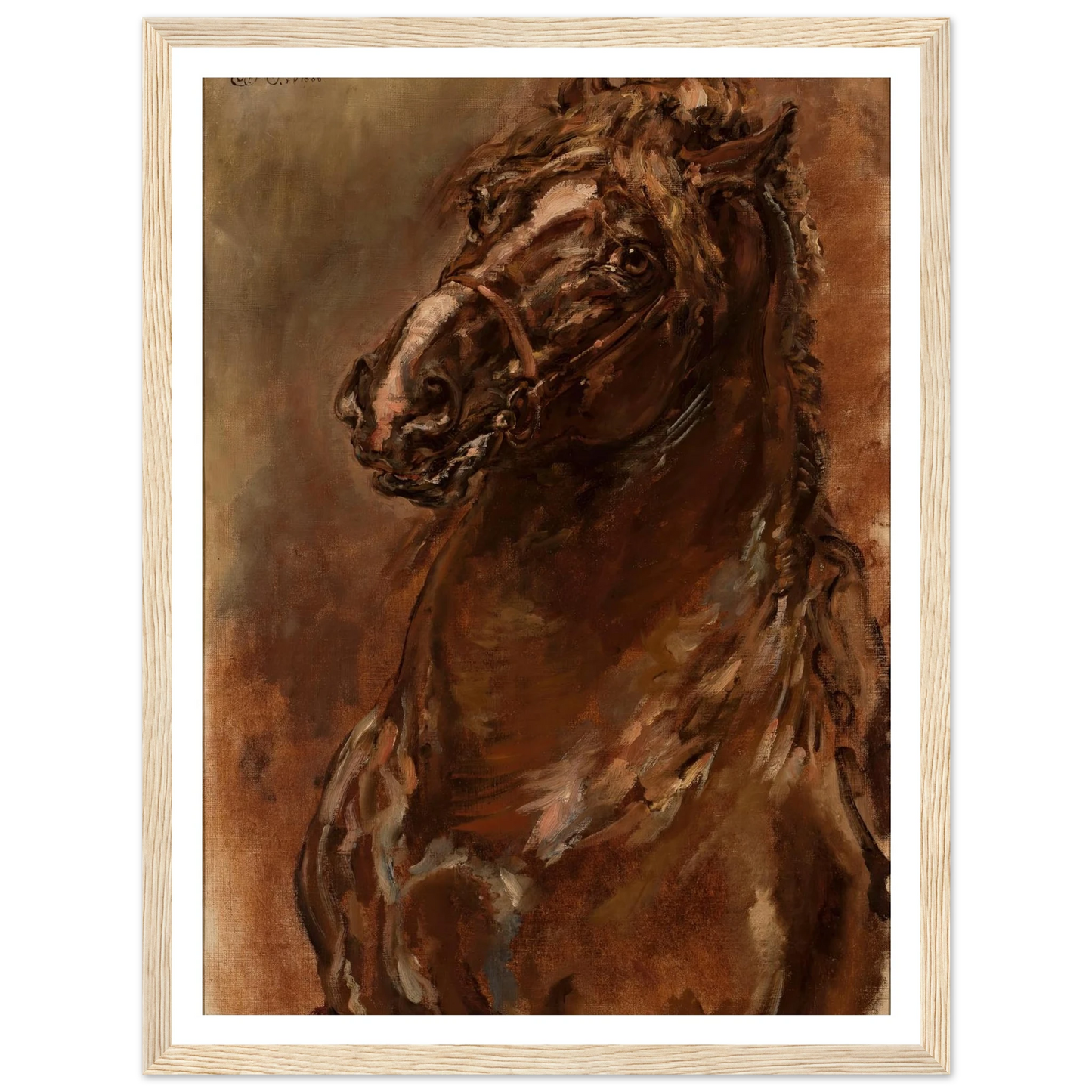 Study of horse’s head for “The Maid of Orléans” (1886) Art Print | Jan Matejko-Quipham Collections