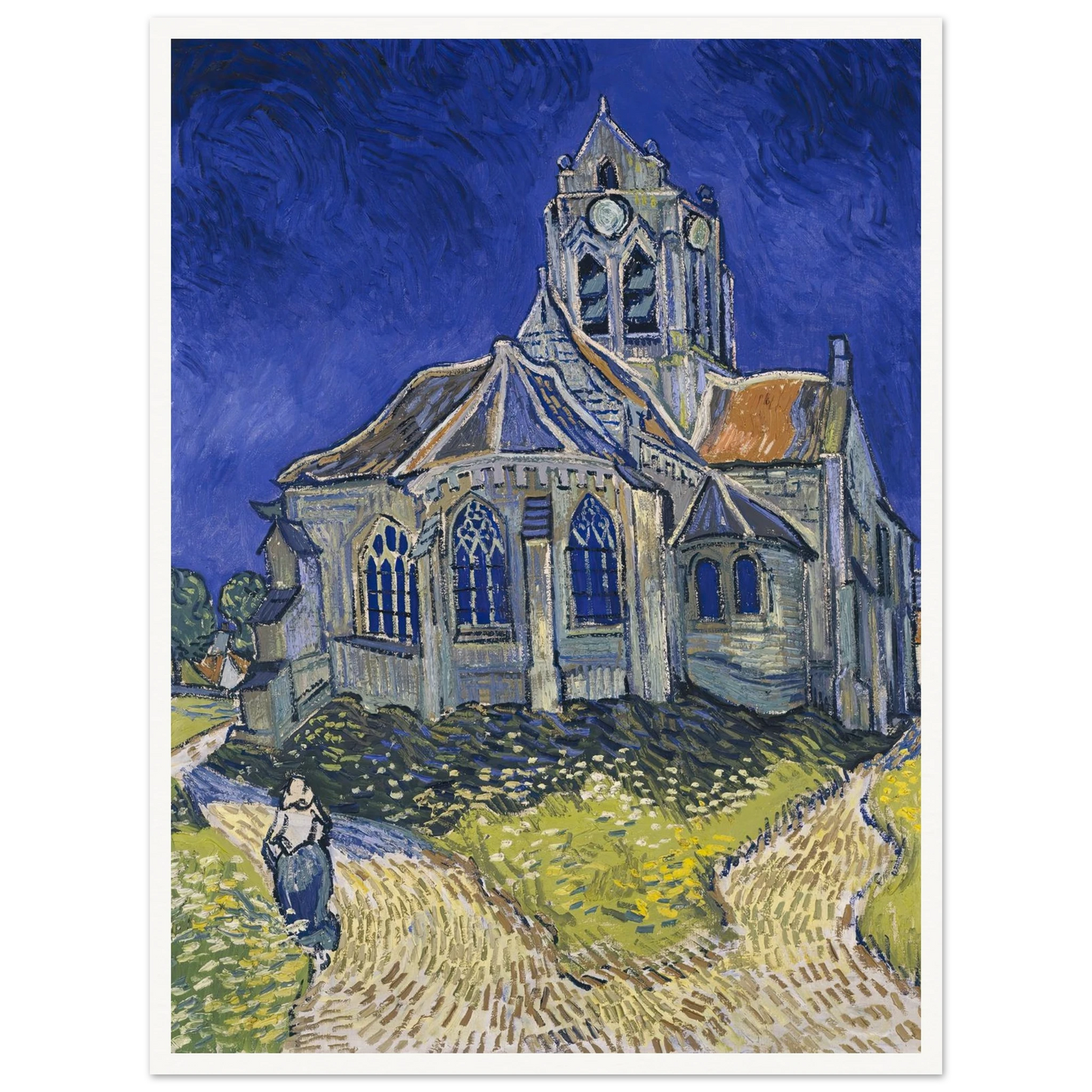 The Church in Auvers-sur-Oise, View from the Chevet (1890) Art Print | Vincent van Gogh-Quipham Collections
