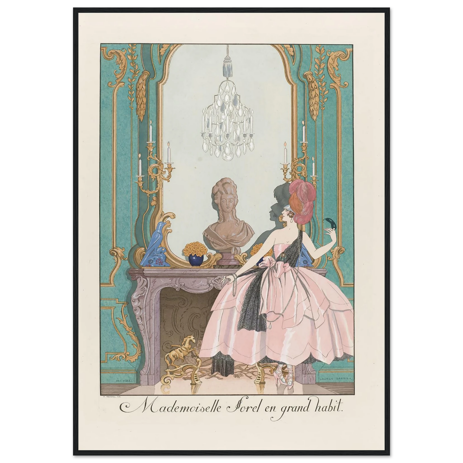 Mademoiselle Sorel en grand habit (1924) Art Print | George Barbier-Quipham Collections
