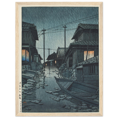 Kawarago no yau (Night rain at Kawarago) (1947) Art Print | Kawase Hasui-Quipham Collections