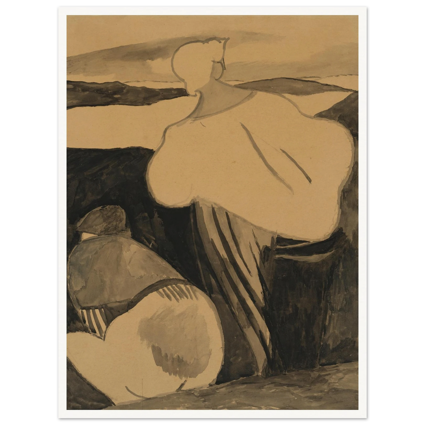 Femmes de pêcheur dans les dunes, vues de dos (1923) Art Print | Leon Spilliaert-Quipham Collections