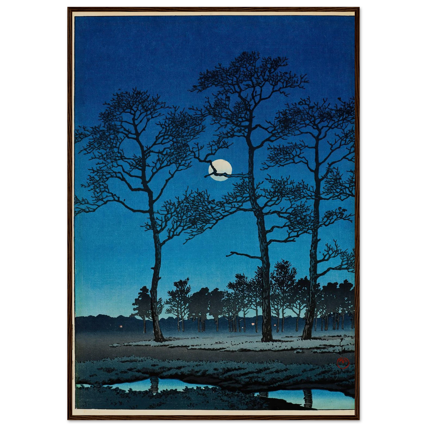 Fuyu no tsuki (Toyamagahara) (Winter moon at Toyamagahara) (1931) Art Print | Kawase Hasui-Quipham Collections