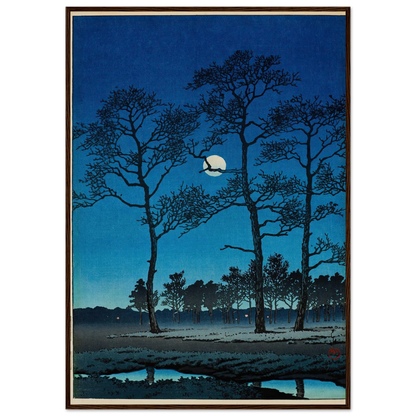 Fuyu no tsuki (Toyamagahara) (Winter moon at Toyamagahara) (1931) Art Print | Kawase Hasui-Quipham Collections