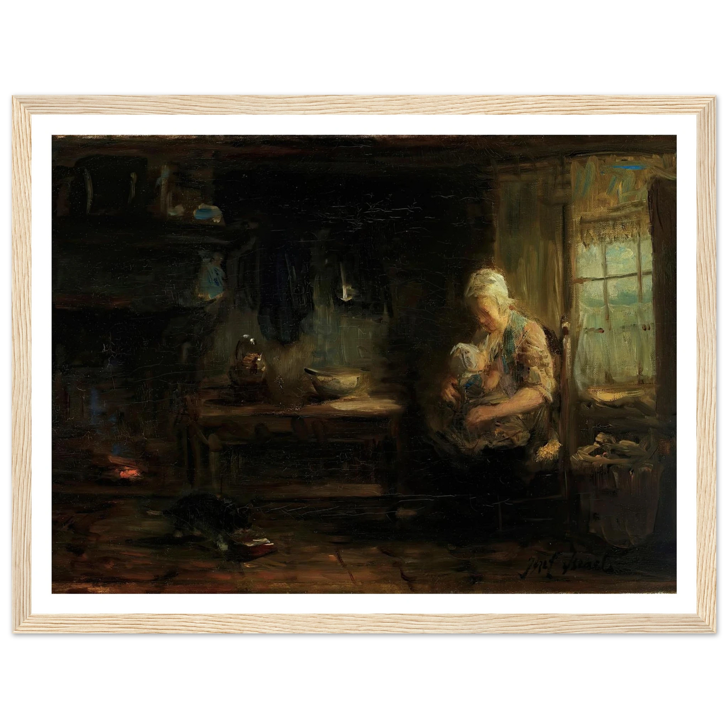 The Young Mother Art Print | Jozef Israels-Quipham Collections