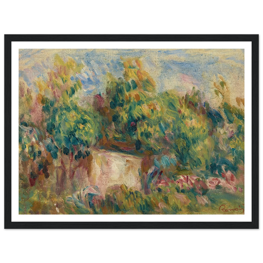 Cabanon près des Colettes (1916) Art Print | Pierre Auguste Renoir - Framed Poster - 30x40 cm / 12x16″ - Black frame