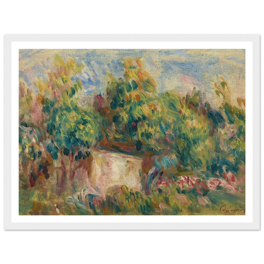 Cabanon près des Colettes (1916) Art Print | Pierre Auguste Renoir - Framed Poster - 30x40 cm / 12x16″ - Black frame