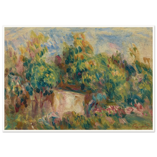Cabanon près des Colettes (1916) Art Print | Pierre Auguste Renoir - Framed Poster - 30x40 cm / 12x16″ - Black frame