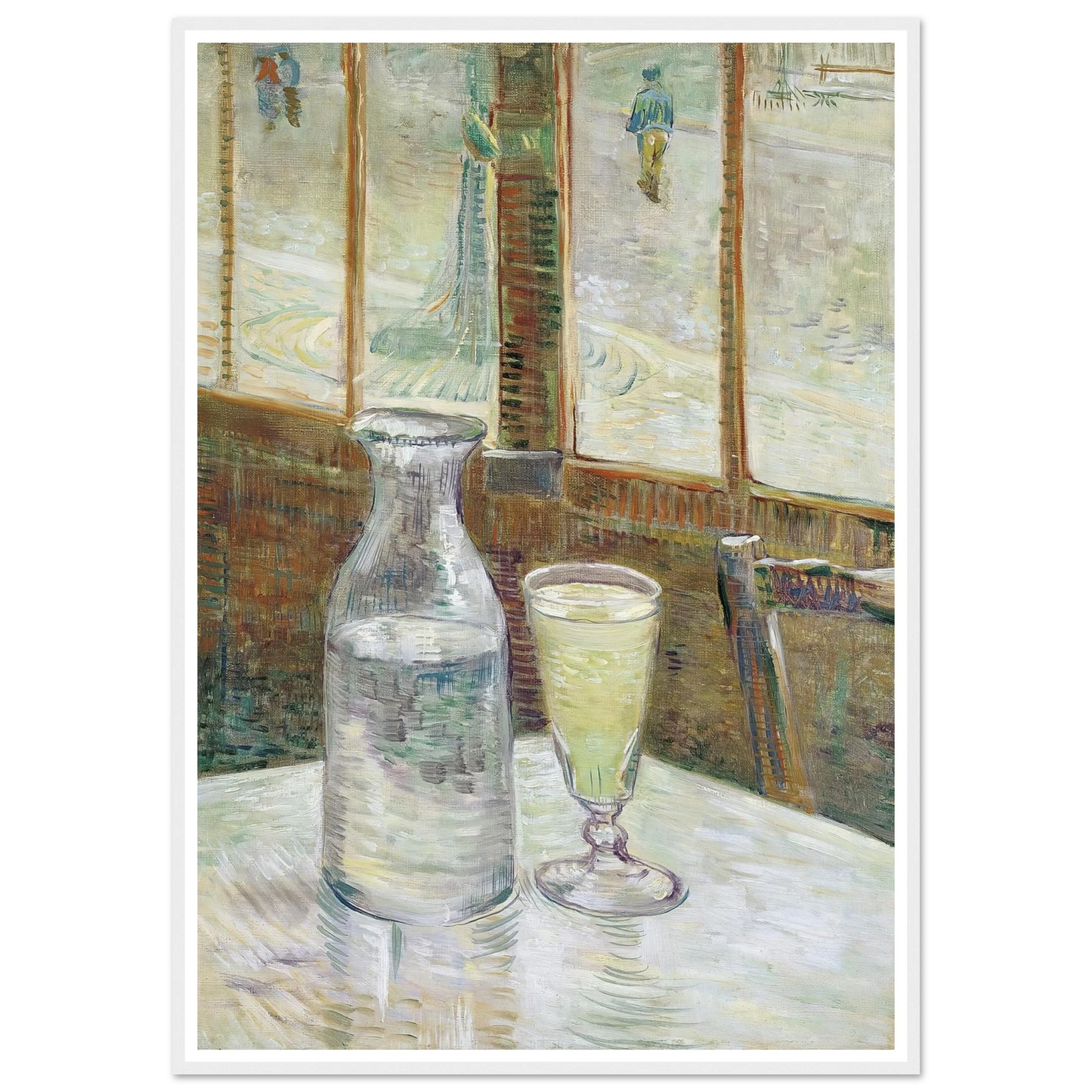 Café table with absinth (1887) Art Print | Vincent van Gogh - Framed Poster - 30x40 cm / 12x16″ - Black frame