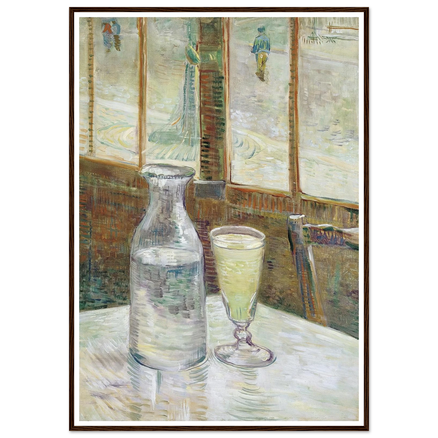 Café table with absinth (1887) Art Print | Vincent van Gogh - Framed Poster - 30x40 cm / 12x16″ - Black frame
