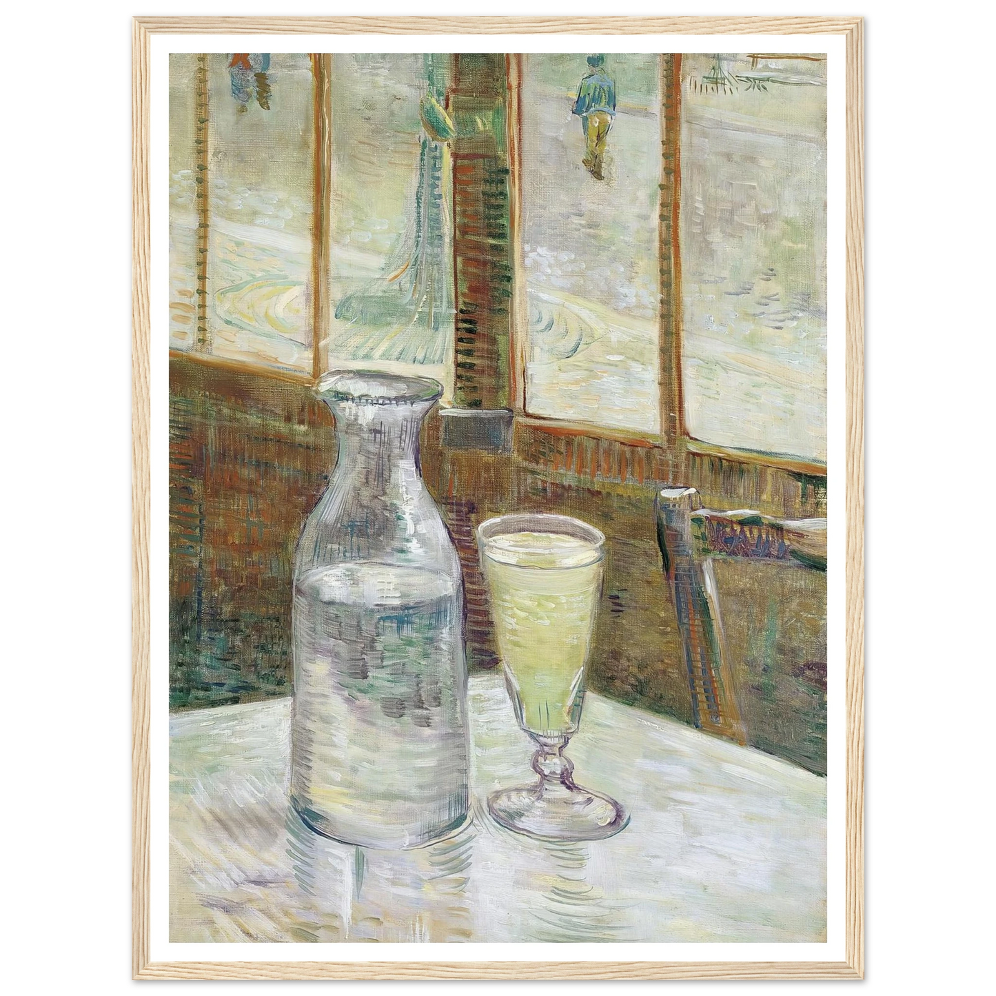 Café table with absinth (1887) Art Print | Vincent van Gogh - Framed Poster - 30x40 cm / 12x16″ - Black frame