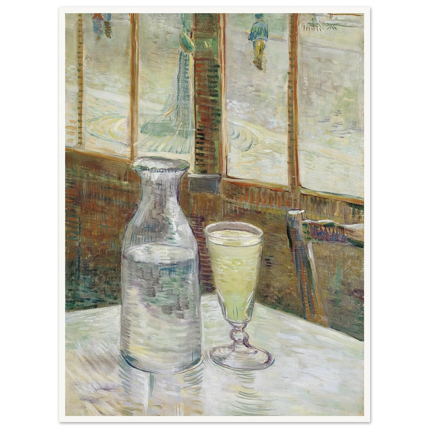 Café table with absinth (1887) Art Print | Vincent van Gogh - Framed Poster - 30x40 cm / 12x16″ - Black frame
