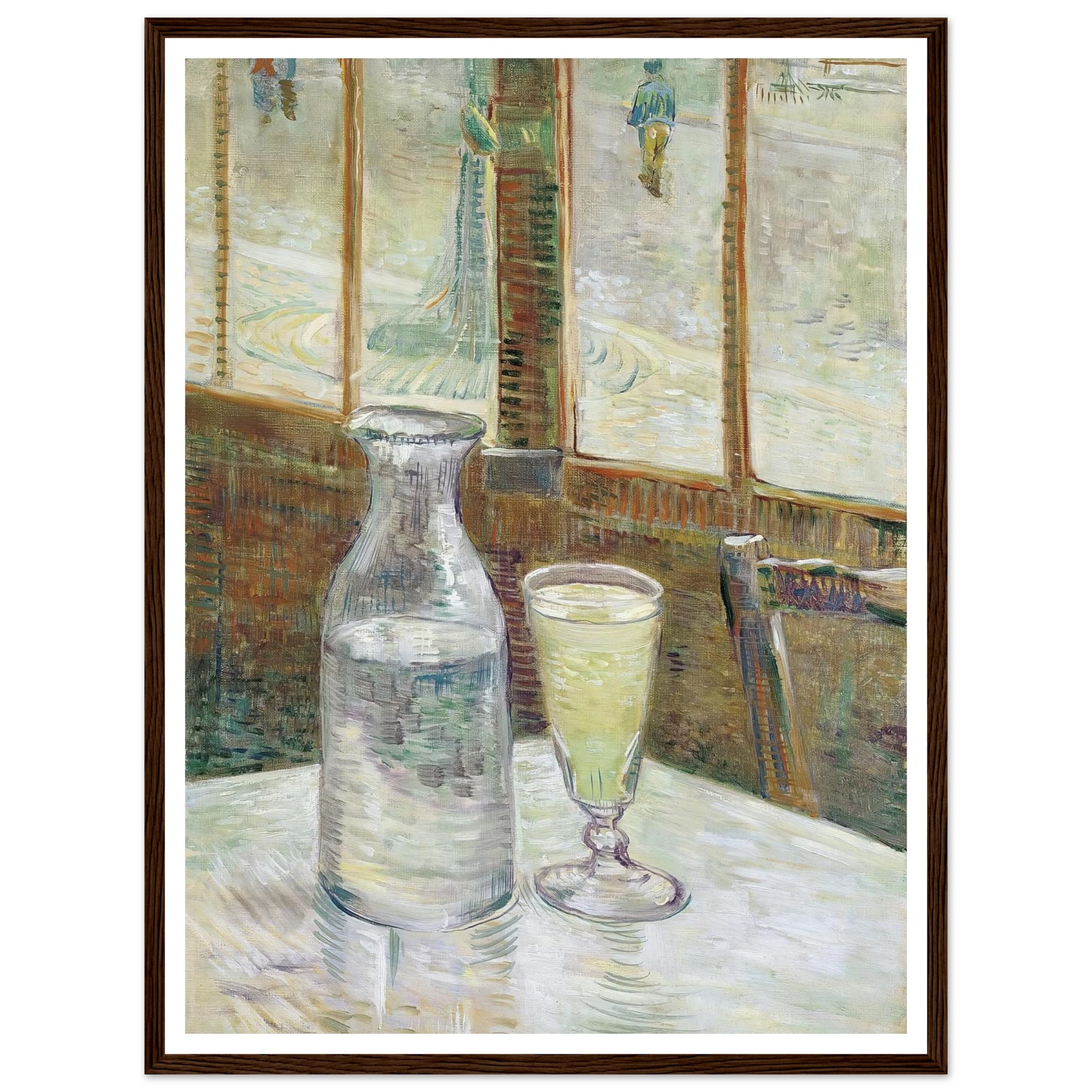 Café table with absinth (1887) Art Print | Vincent van Gogh - Framed Poster - 30x40 cm / 12x16″ - Black frame