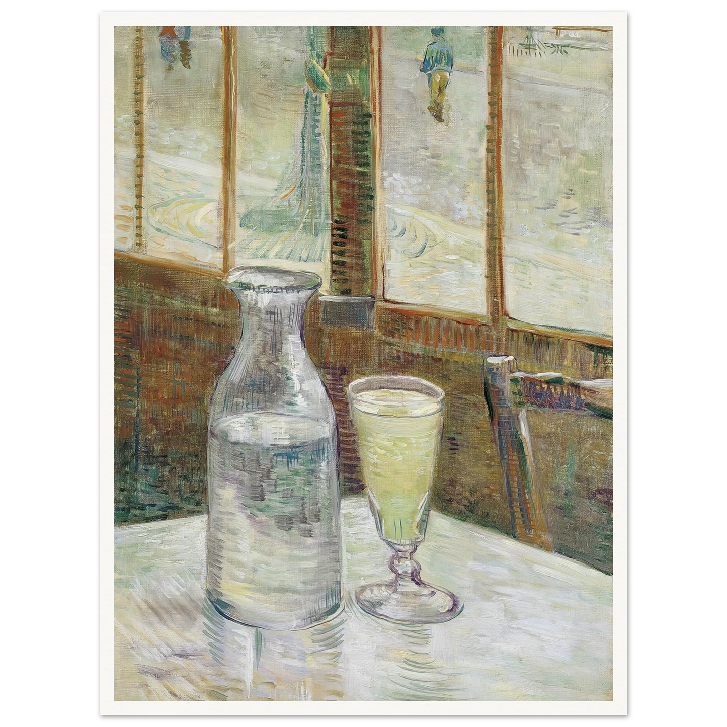 Café table with absinth (1887) Art Print | Vincent van Gogh - Framed Poster - 30x40 cm / 12x16″ - Black frame