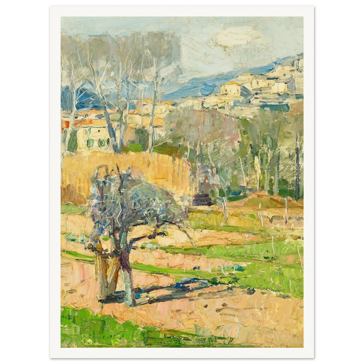 Cagnes (1934) Art Print | Carl Moll - Framed Poster - 30x40 cm / 12x16″ - Black frame