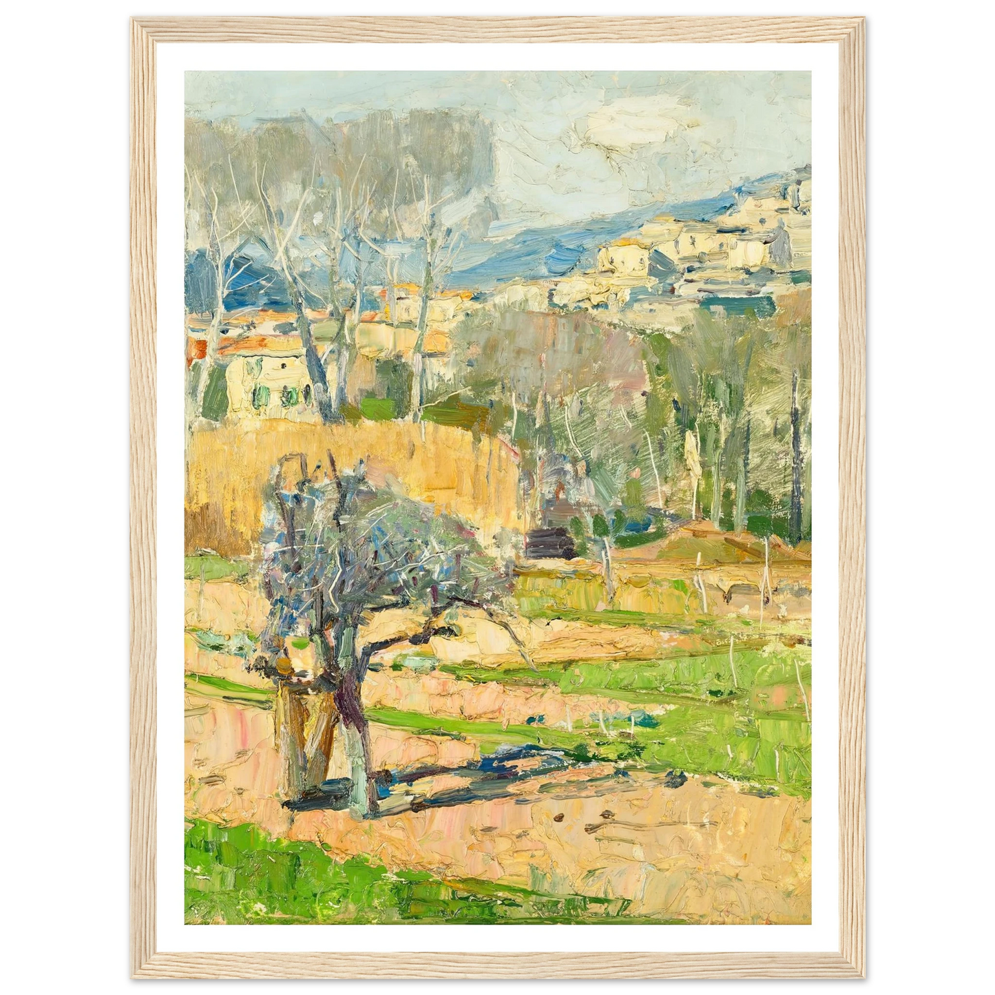 Cagnes (1934) Art Print | Carl Moll - Framed Poster - 30x40 cm / 12x16″ - Black frame