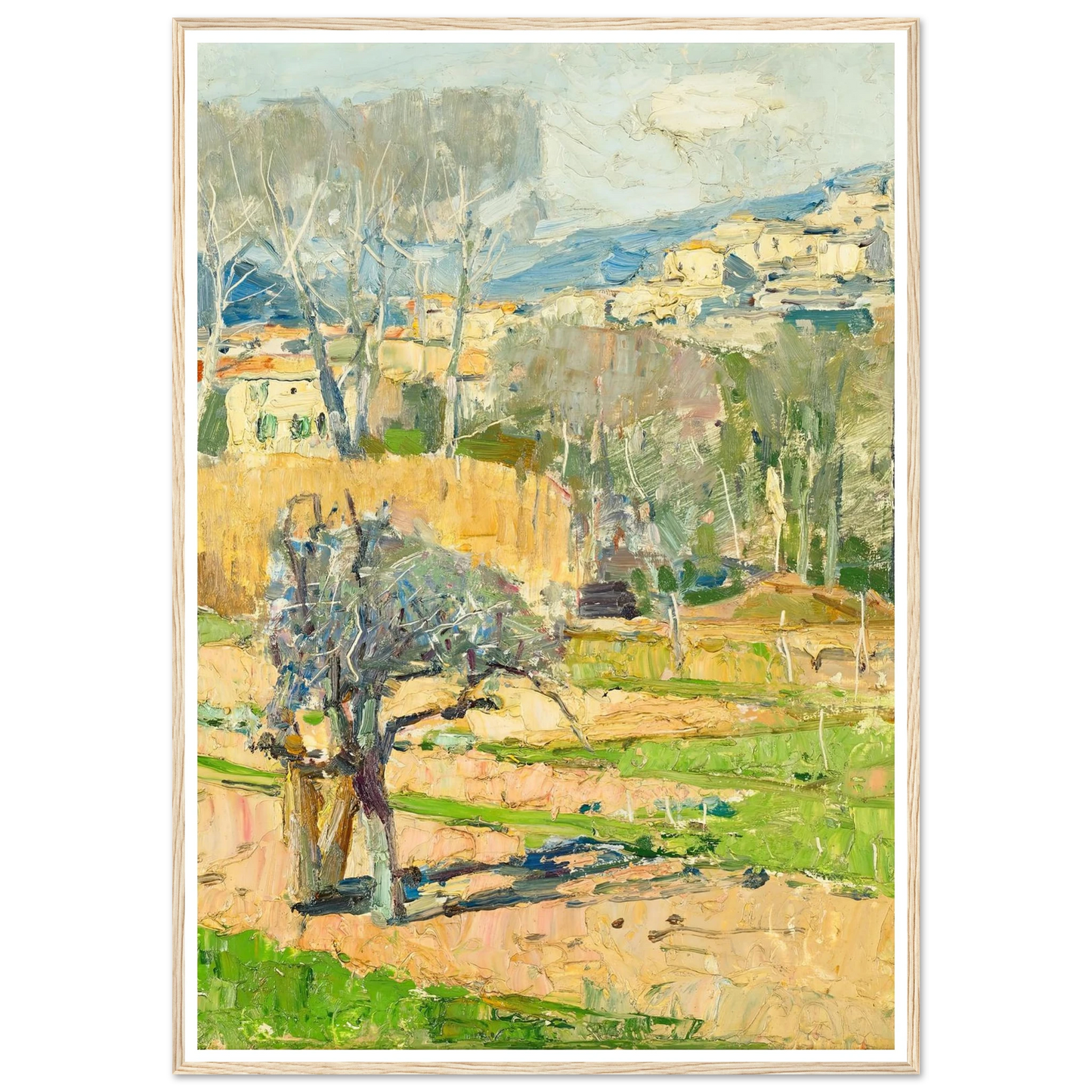 Cagnes (1934) Art Print | Carl Moll - Framed Poster - 30x40 cm / 12x16″ - Black frame