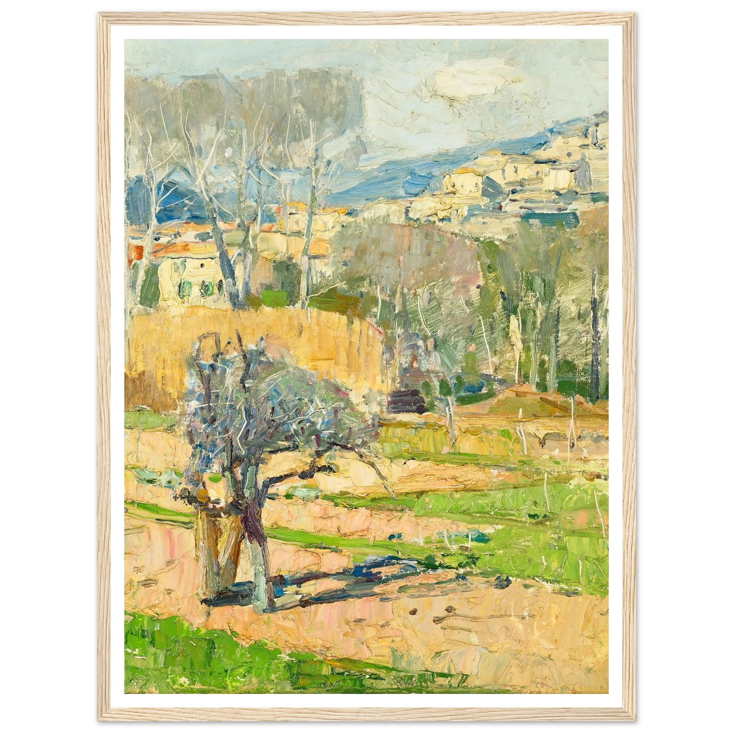 Cagnes (1934) Art Print | Carl Moll - Framed Poster - 30x40 cm / 12x16″ - Black frame