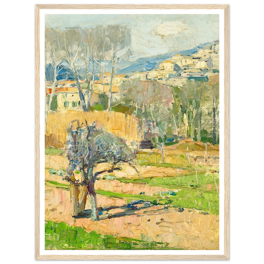 Cagnes (1934) Art Print | Carl Moll - Framed Poster - 30x40 cm / 12x16″ - Black frame