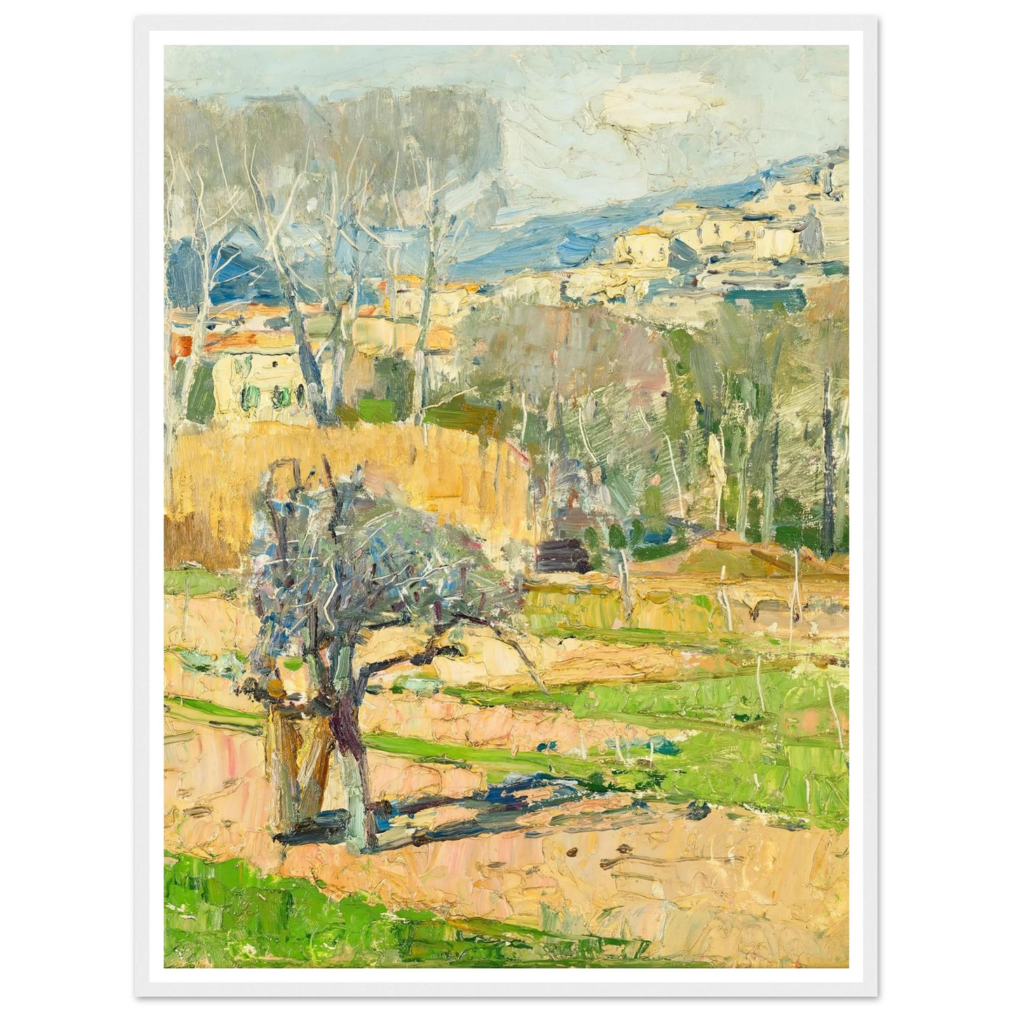 Cagnes (1934) Art Print | Carl Moll - Framed Poster - 30x40 cm / 12x16″ - Black frame
