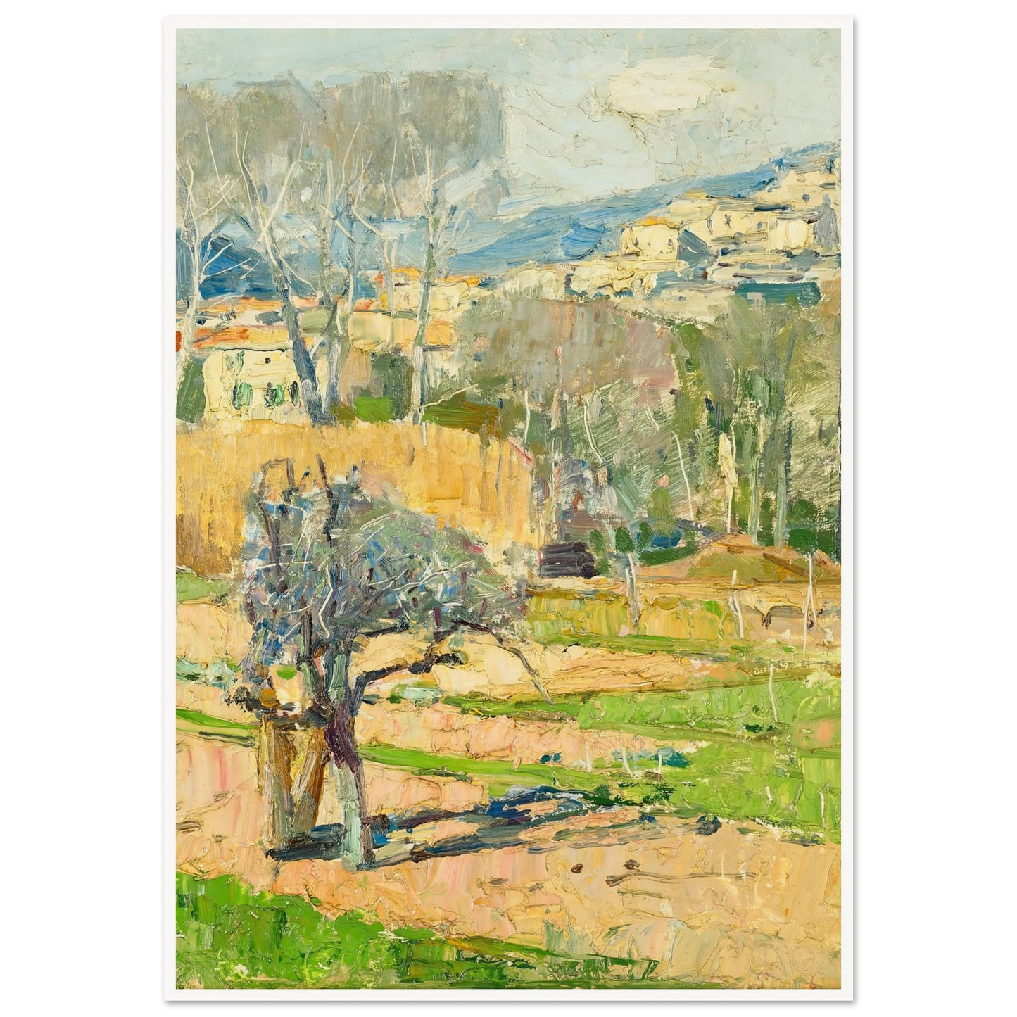 Cagnes (1934) Art Print | Carl Moll - Framed Poster - 30x40 cm / 12x16″ - Black frame