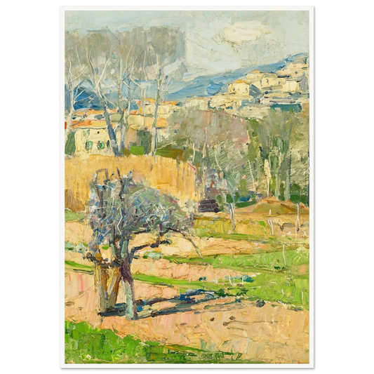 Cagnes (1934) Art Print | Carl Moll - Framed Poster - 30x40 cm / 12x16″ - Black frame