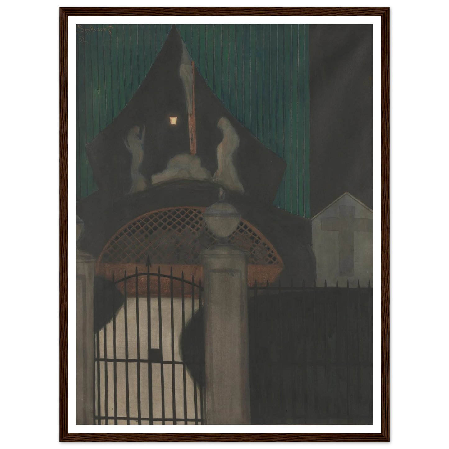 Calvarie en vagevuur te Oostende (1908) Art Print | Leon Spilliaert - Framed Poster - 30x40 cm / 12x16″ - Black frame