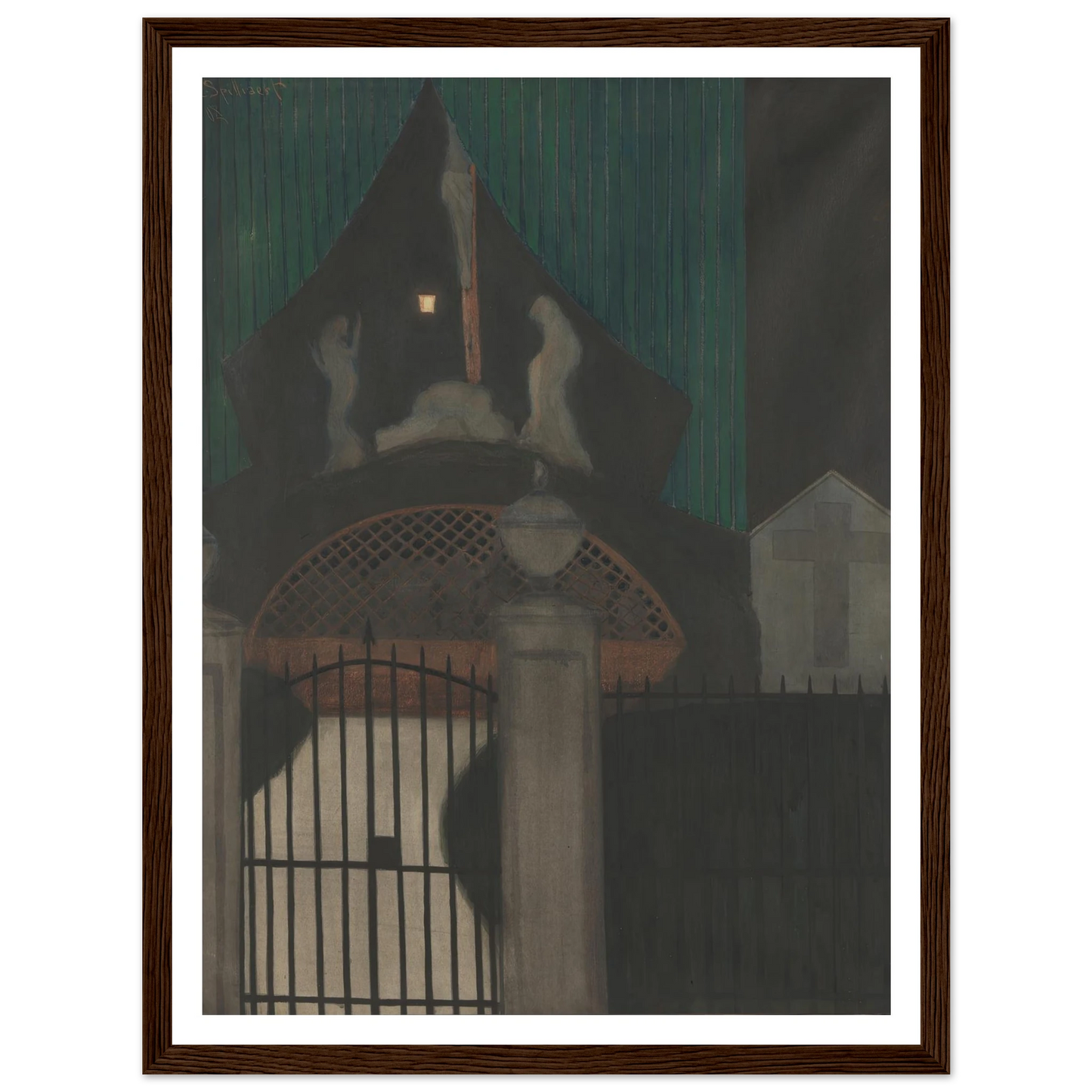 Calvarie en vagevuur te Oostende (1908) Art Print | Leon Spilliaert - Framed Poster - 30x40 cm / 12x16″ - Black frame