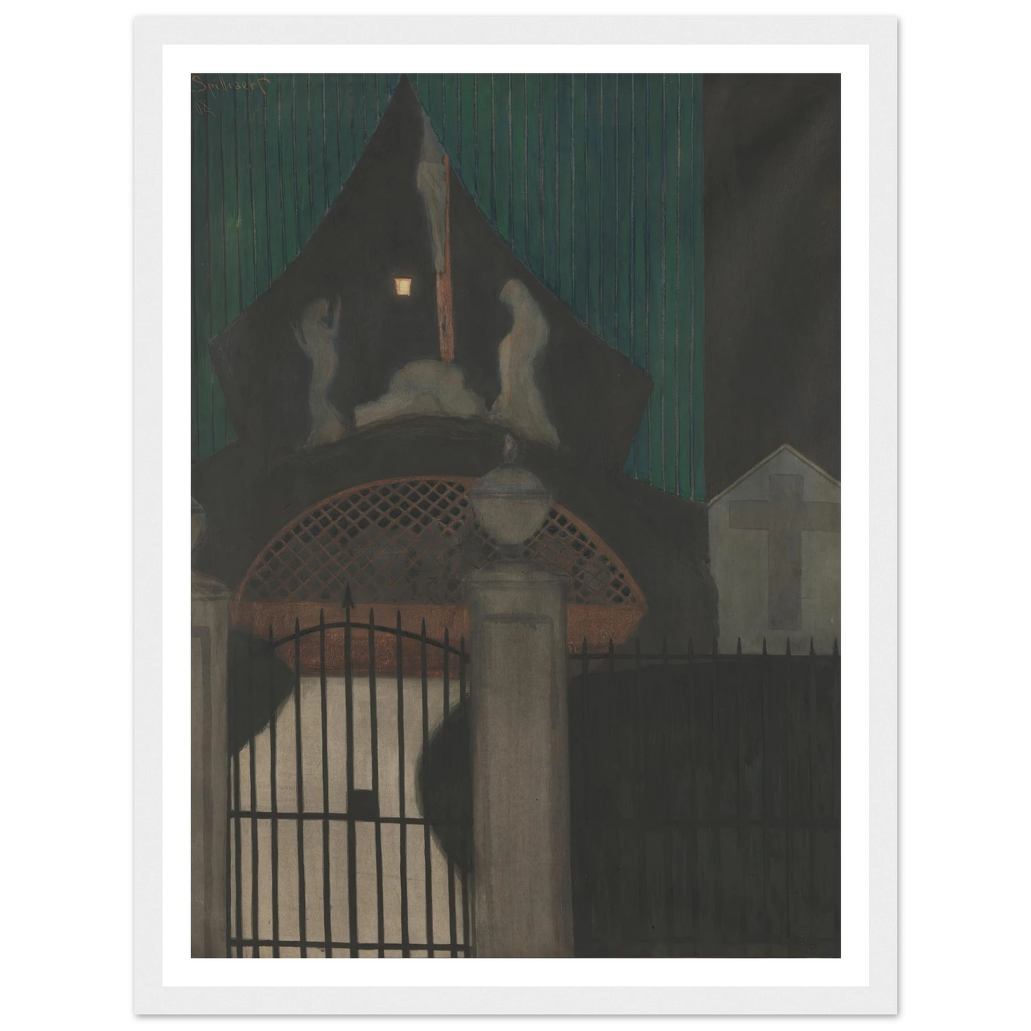 Calvarie en vagevuur te Oostende (1908) Art Print | Leon Spilliaert - Framed Poster - 30x40 cm / 12x16″ - Black frame