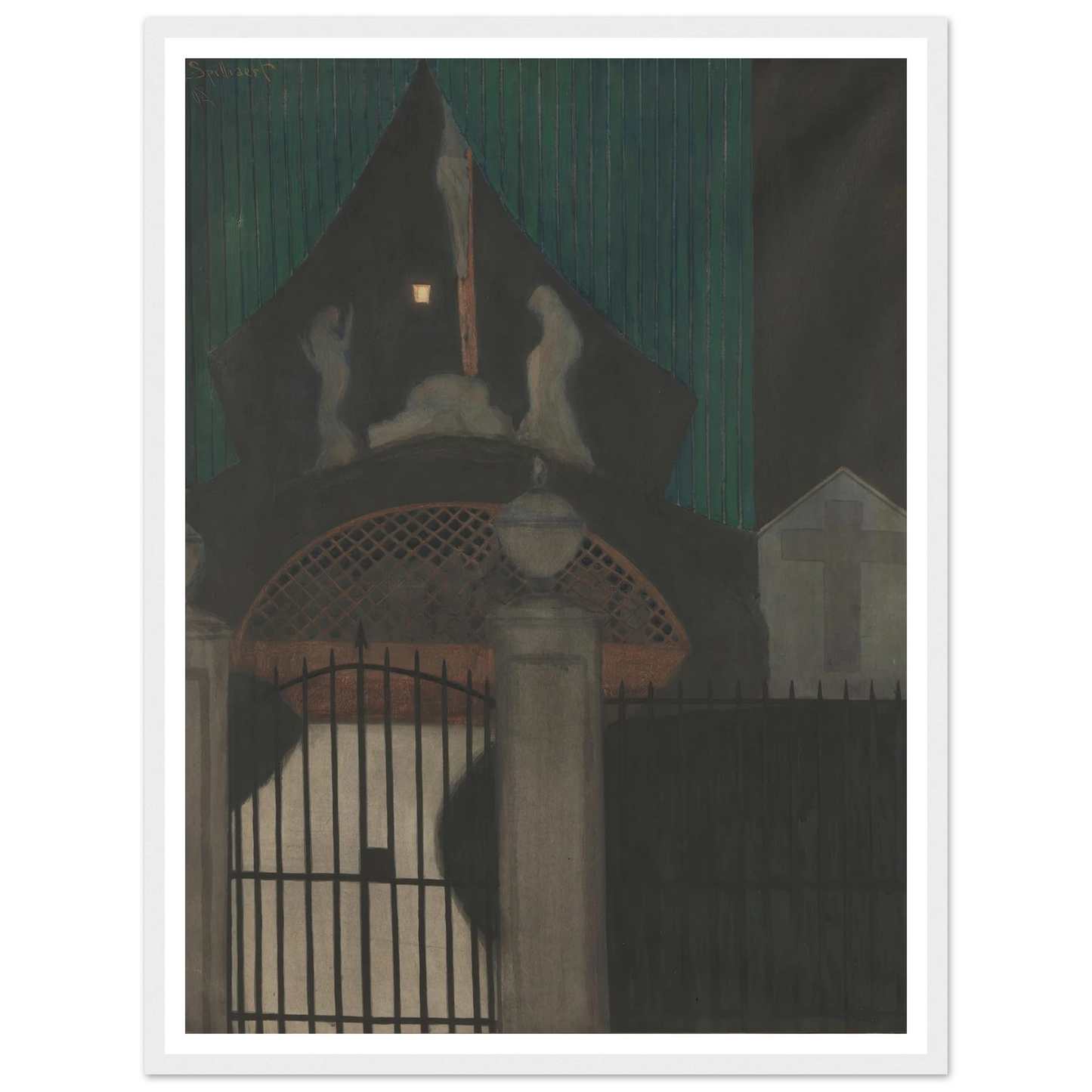 Calvarie en vagevuur te Oostende (1908) Art Print | Leon Spilliaert - Framed Poster - 30x40 cm / 12x16″ - Black frame