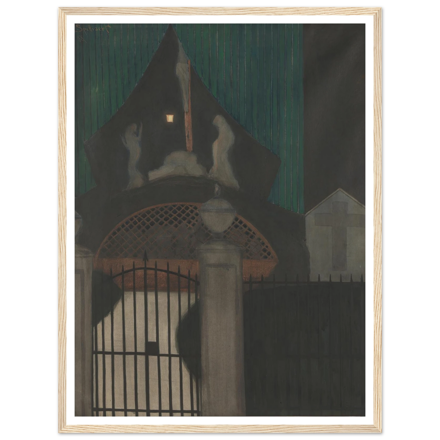Calvarie en vagevuur te Oostende (1908) Art Print | Leon Spilliaert - Framed Poster - 30x40 cm / 12x16″ - Black frame