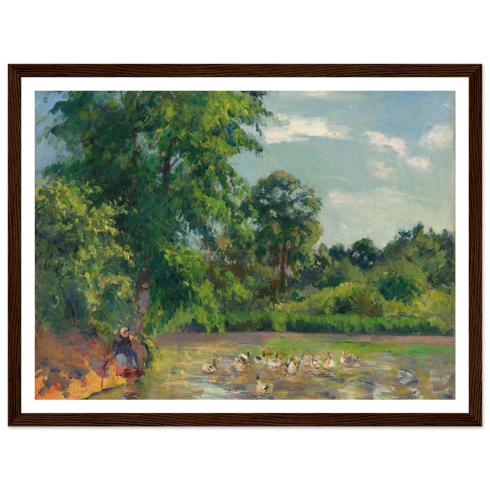 Canards sur l'étang de Montfoucault (circa 1874) Art Print