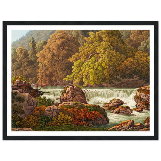 Cascade derrière le Martinet Art Print | Peter Birmann - Framed Poster - 30x40 cm / 12x16″ - Black frame