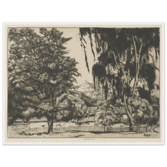 Castro House (1920) Art Print | Ernest Haskell - Framed Poster - 30x40 cm / 12x16″ - Black frame