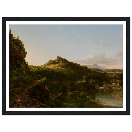 Catskill Scenery (c.1833) Art Print | Thomas Cole - Framed Poster - 30x40 cm / 12x16″ - Black frame