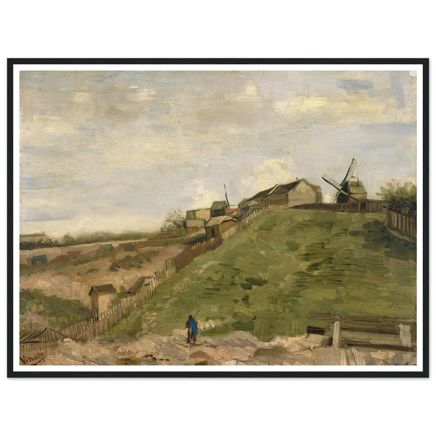 The hill of Montmartre with stone quarry (1886) Art Print | Vincent van Gogh-Quipham Collections