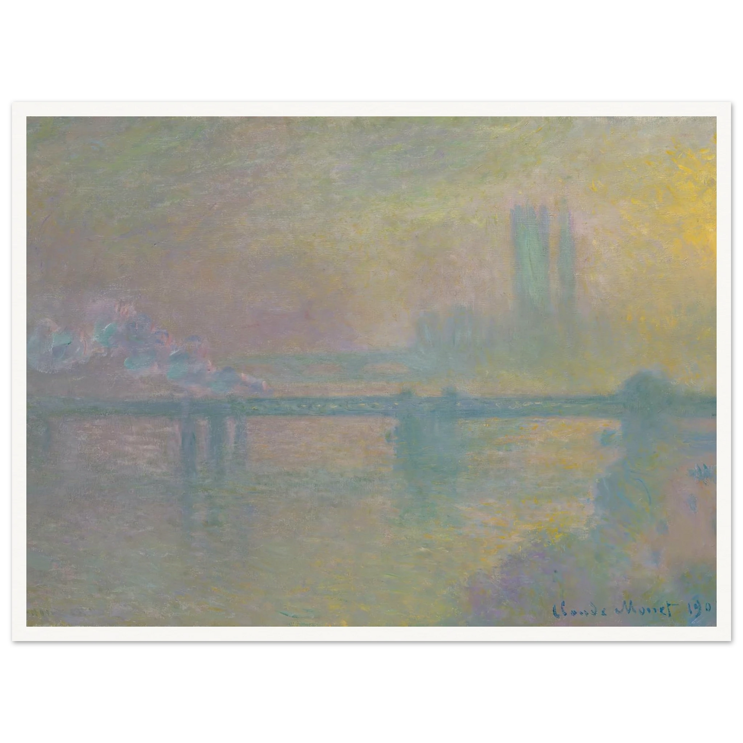 Charing Cross Bridge, London (1901) Art Print | Claude Monet-Quipham Collections