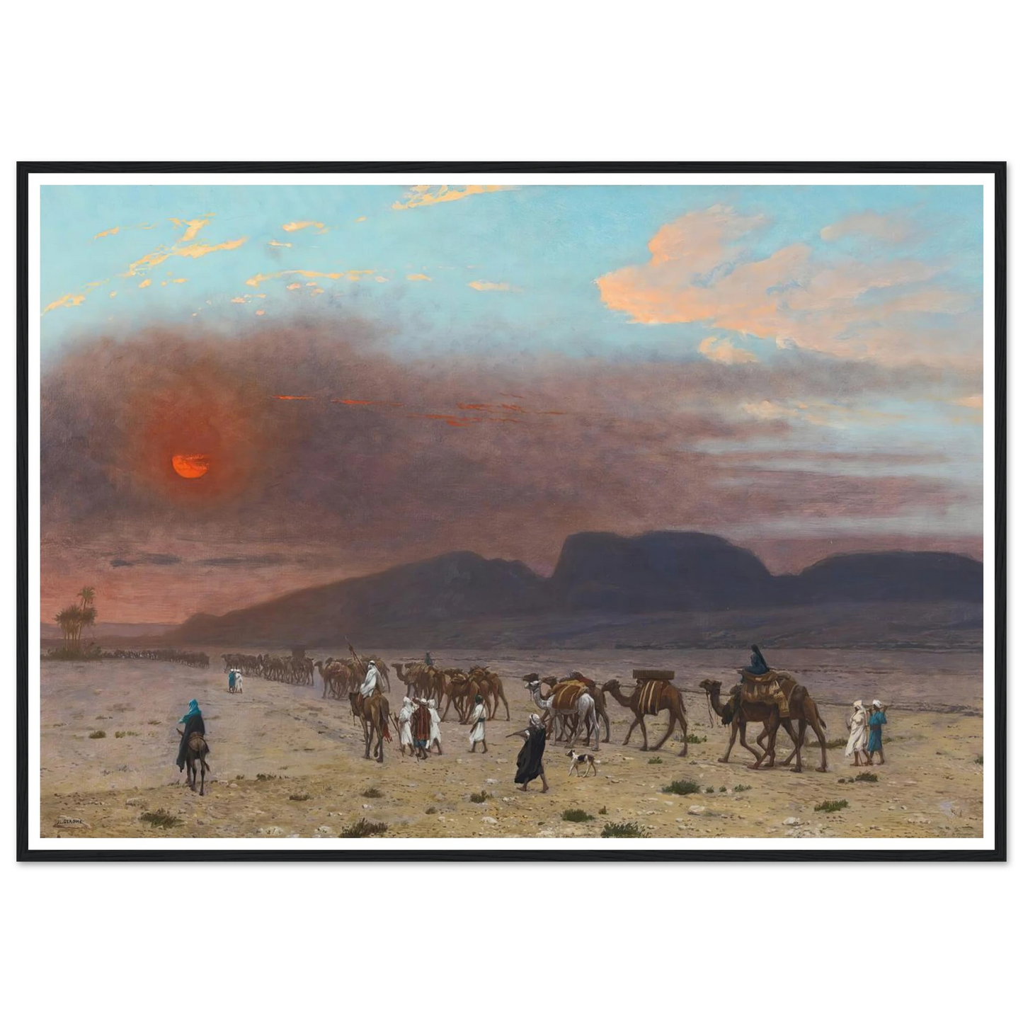 Caravane Dans Le Desert Art Print | Jean Leon Gerome-Quipham Collections