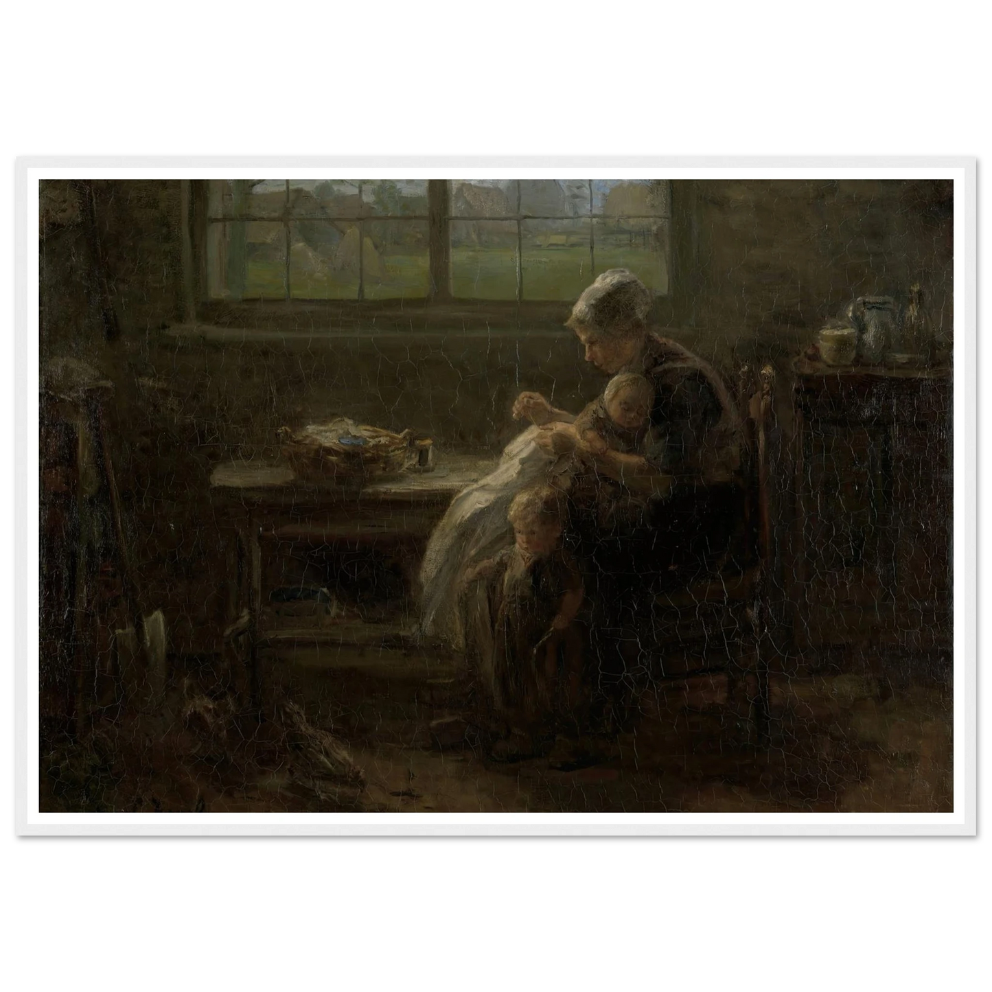 ‘The Joy of Motherhood’ (1890) Art Print | Jozef Israels-Quipham Collections