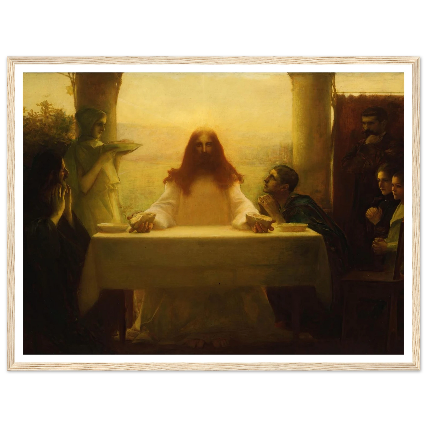 Christ and the Pilgrims at Emmaus (1898) Art Print | Pascal Adolphe Jean Dagnan Bouveret-Quipham Collections