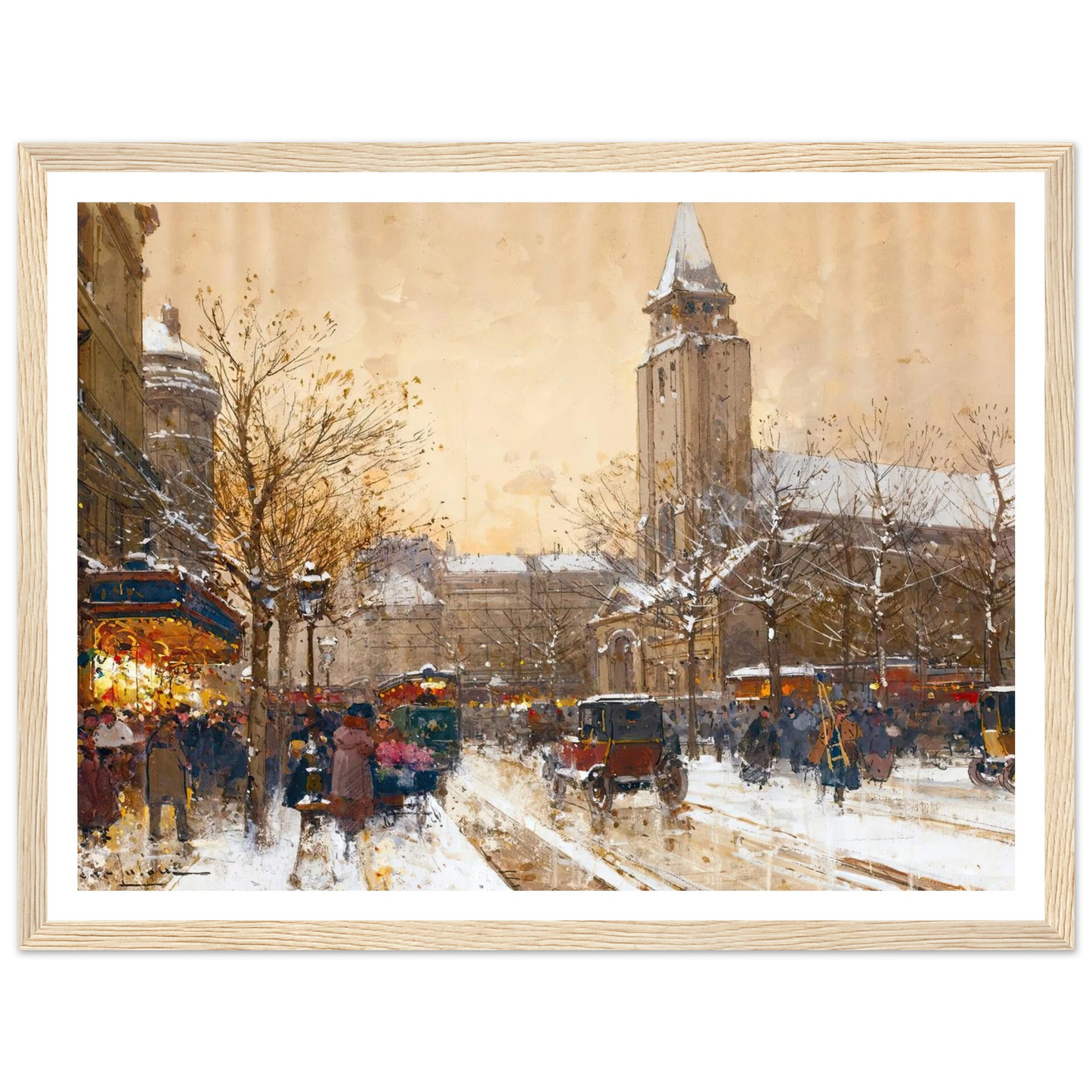 Boulevard Saint-Germain, Paris Art Print | Eugene Galien Laloue-Quipham Collections