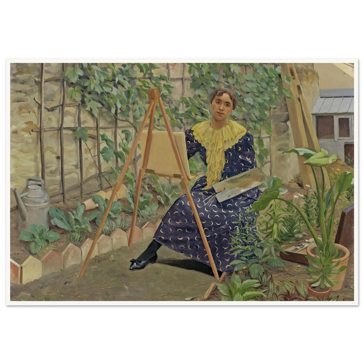 Young Girl Painting (1892) Art Print | Felix Vallotton-Quipham Collections