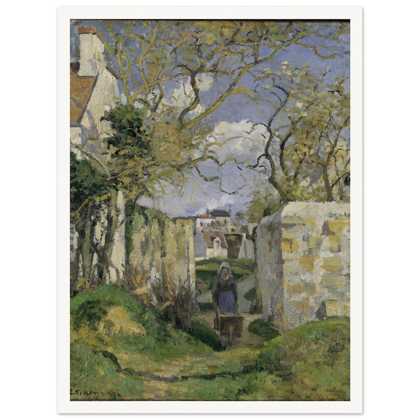 Landscape from Pontoise (1874) Art Print | Camille Pissarro-Quipham Collections