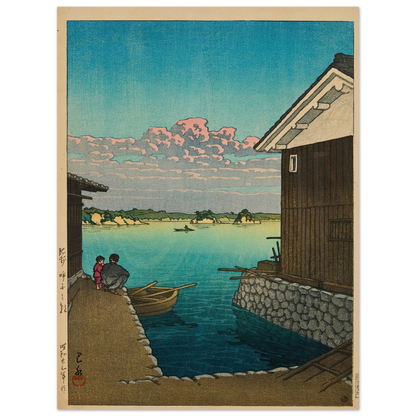 Hizen Yobuko no asa (Morning in Yobuko, Hizen) (1948) Art Print | Kawase Hasui-Quipham Collections