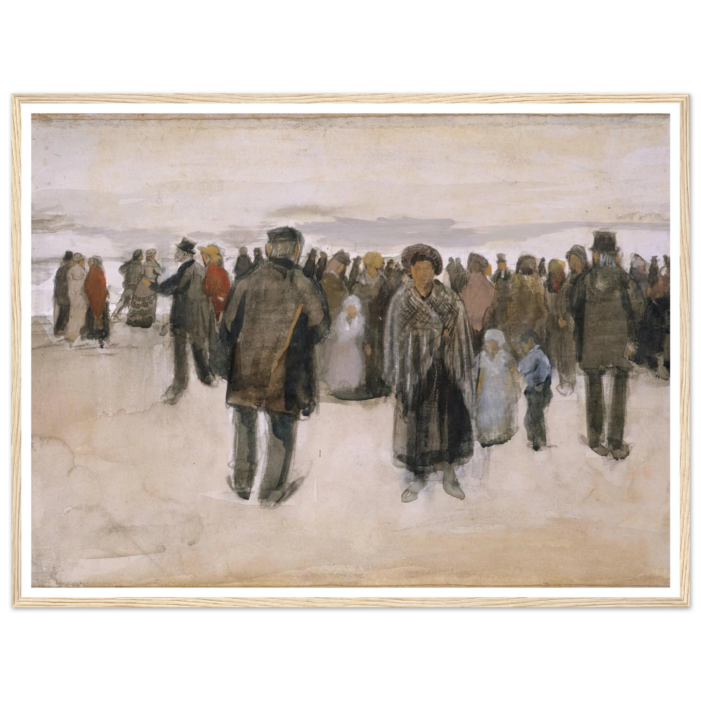 Beach at Scheveningen (1882) Art Print | Vincent van Gogh-Quipham Collections