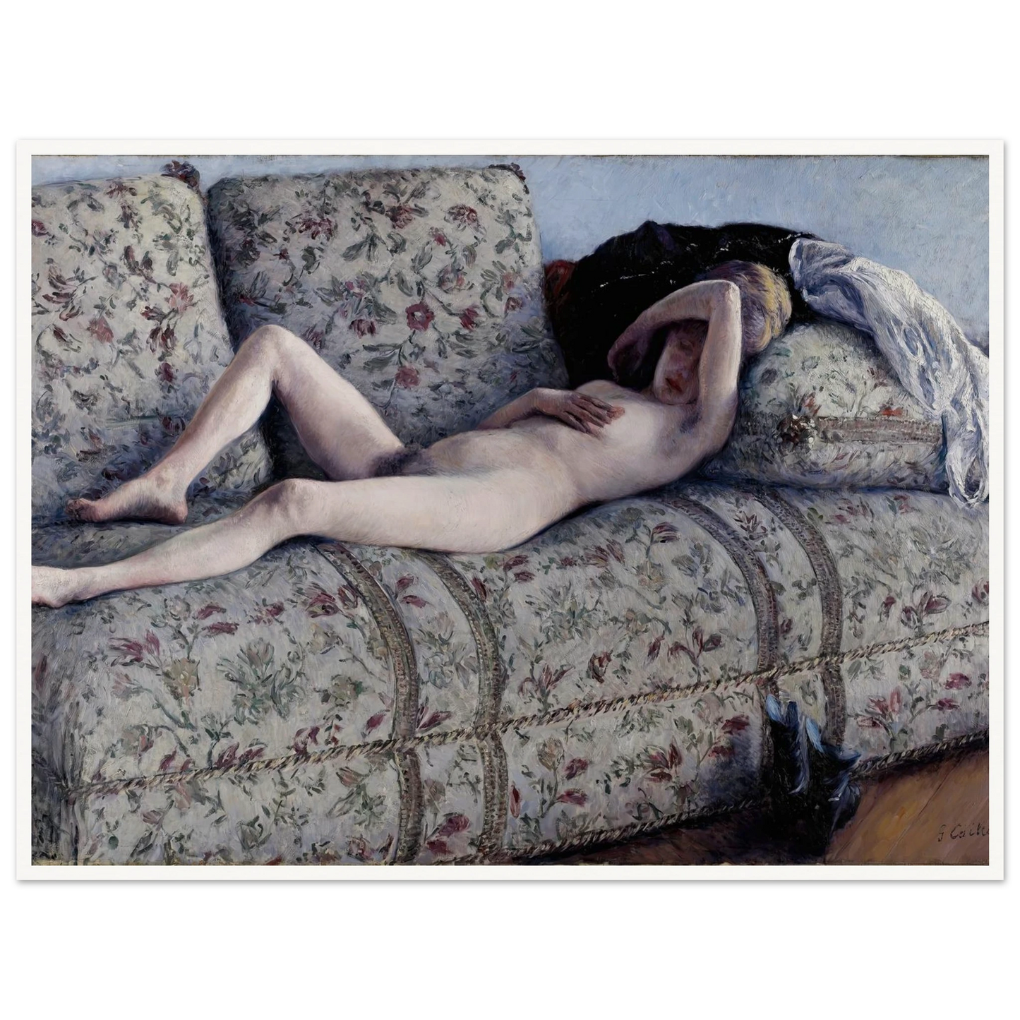 Nude on a Couch (c. 1880) Art Print | Gustave Caillebotte-Quipham Collections