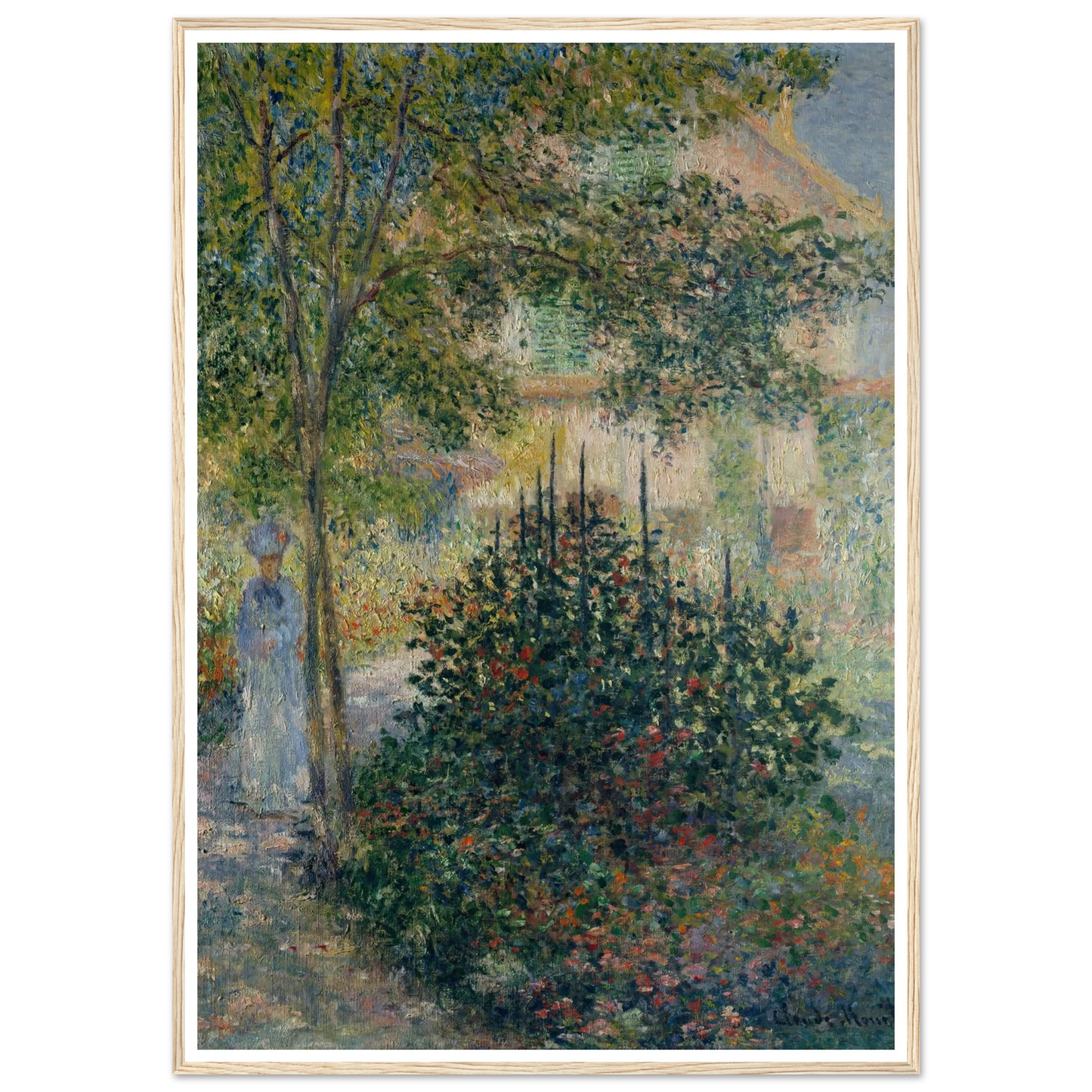 Camille Monet (1847–1879) in the Garden at Argenteuil (1876) Art Print | Claude Monet-Quipham Collections