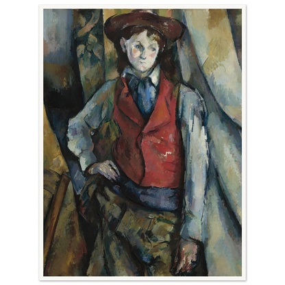 Boy in a Red Waistcoat (1888-1890) Art Print | Paul Cezanne-Quipham Collections