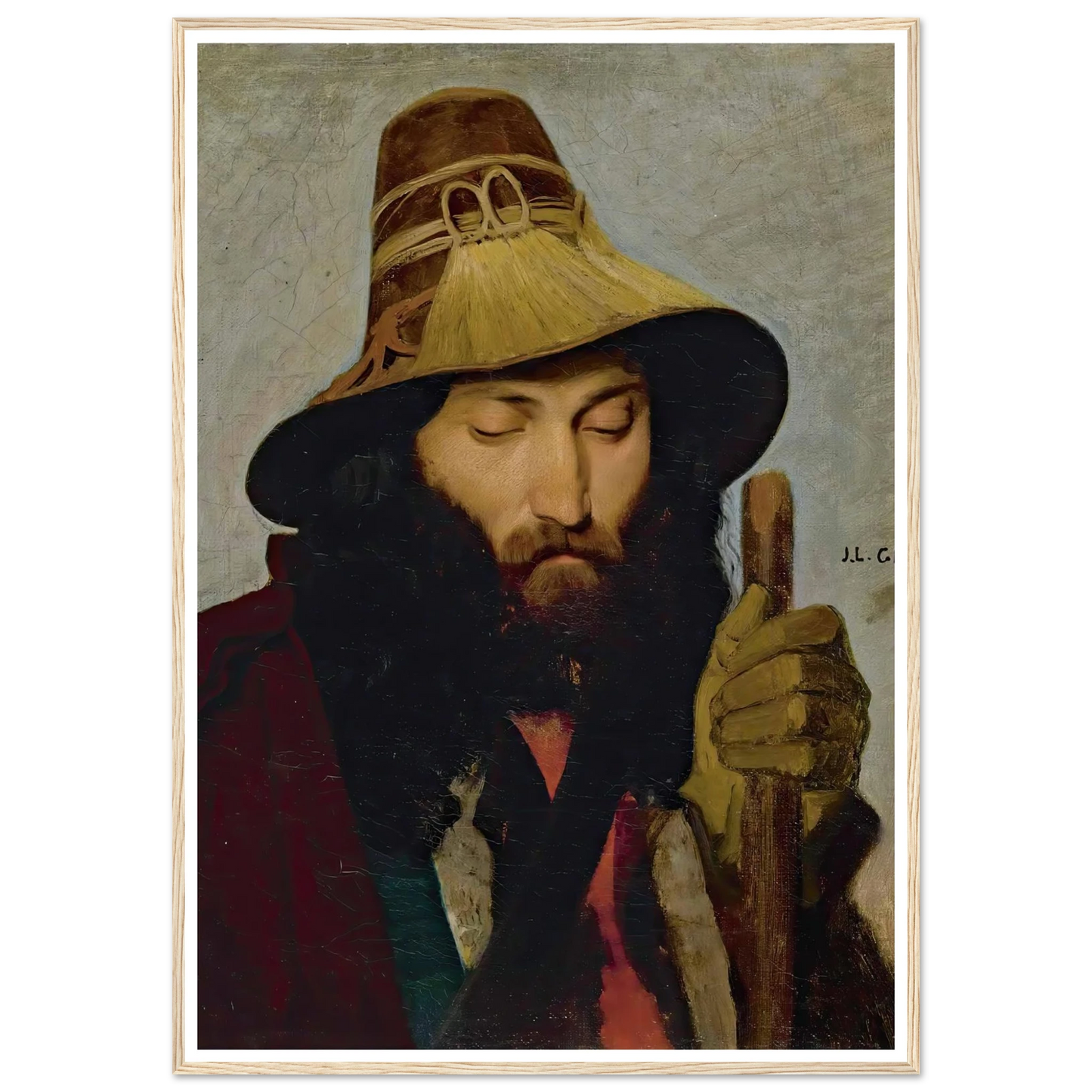 Portrait Of An Italian Man Art Print | Jean Leon Gerome-Quipham Collections
